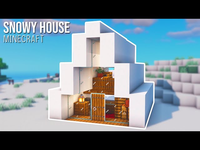 Minecraft : How to Build a Simple Snowy House