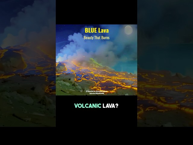 BLUE Lava!!! #VolcanoFacts #VolcanoEruption