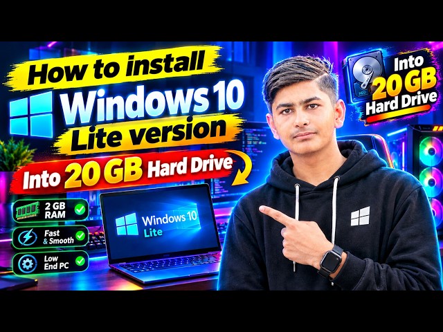 How to install Windows 10 lite in 2GB RAM and 20GB Disk Full Guide