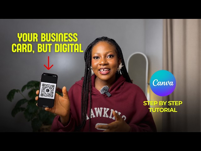 Create a DIGITAL BUSINESS CARD in Canva | Step-by-Step Tutorial