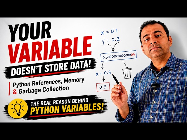 🔥 Python Variables DON'T Store Data! 😱 The Truth About References & Memory