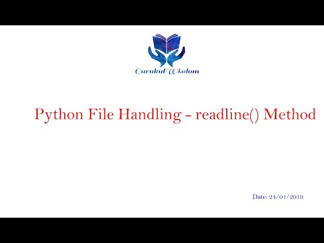 105 - Python File Handling - readline() Method