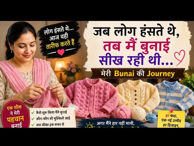 "जब लोग हंसते थे, तब मैं बुनाई सीख रही थी | Knitting Motivation Story ❤️"