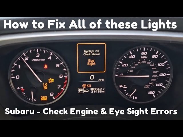 Subaru EyeSight and Check Engine Warning Lights - Free Fix - Easily Solved!