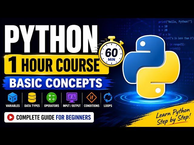 Python Complete Basics (part 1) | Installation to Loops | Core Python | Python Bootcamp