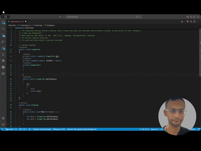 1. Singleton Design Pattern in C# | Must-Know for Interviews