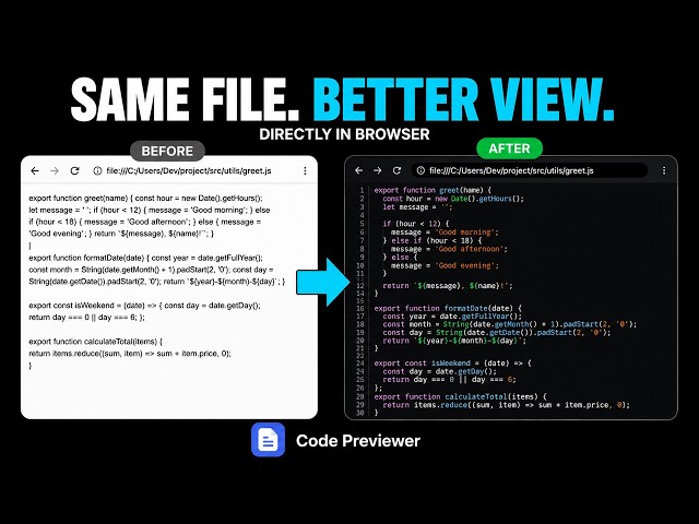 Code Previewer — View Local Code Files in Chrome (Free Extension)