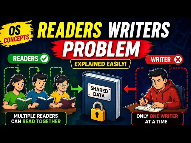 Readers Writers Problem in OS | Synchronization & Semaphore Explained || BCA 
