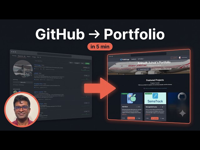 Turn Your GitHub Repos into a Portfolio in Minutes — FolioForge Demo