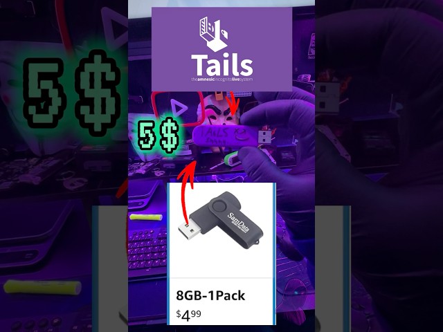 The Ultimate Privacy Tool for $5 Tails USB Walkthrough #privacytools #privacy #cybersecurity #shorts