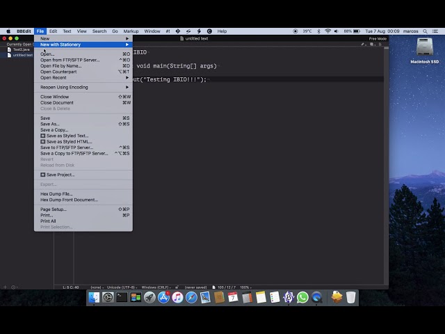 Java programming with BBEdit