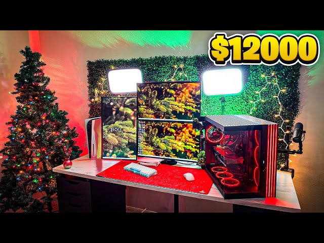 I Built the ULTIMATE $12000 Christmas Gaming Setup!