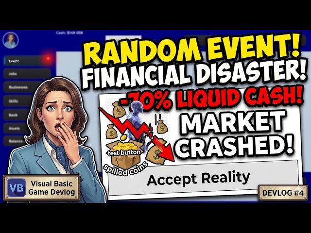 Making a Game in Visual Basic: Dark Mode & Random Events! (Devlog #4)