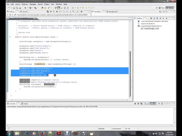 Java Interview Question And Answer Difference Between ArrayList And LinkedList In Java Interview