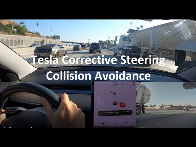 Tesla Autopilot Collision Avoidance in Action