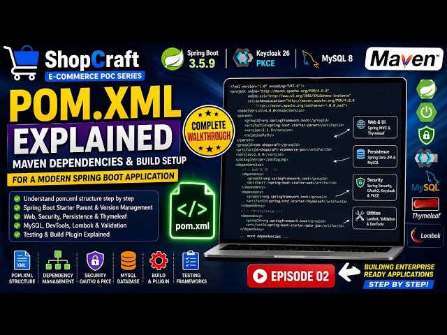Spring Boot 3.5 Maven & pom.xml Deep Dive | ShopCraft E-Commerce POC