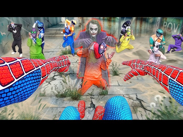 Bros 8 Spider-Man Against Super-Joker With Power Ranger Powers , Who Will Win ??? ( Action POV )