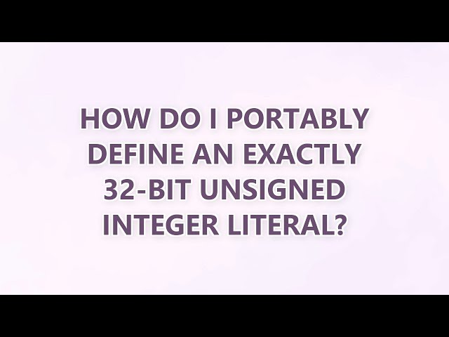 How do I portably define an exactly 32-bit unsigned integer literal?