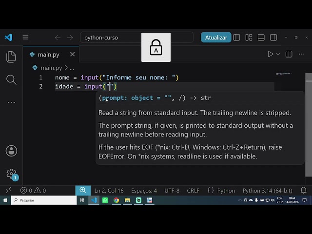 Aula 04 - Python entrada e saída de dados