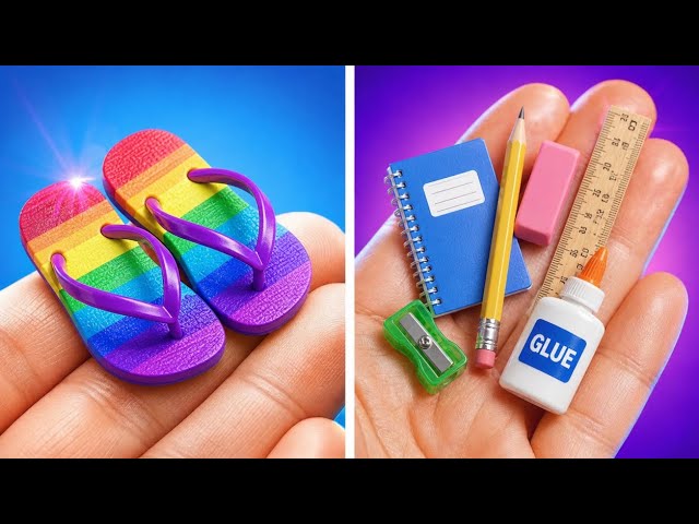 WINZIGE SCHULBASTELARBEITEN FÜR DIE SCHULE🎒✨| VIRALE MINI-DIYs & TRICKS, DIE DU AUSPROBIEREN MUSST!