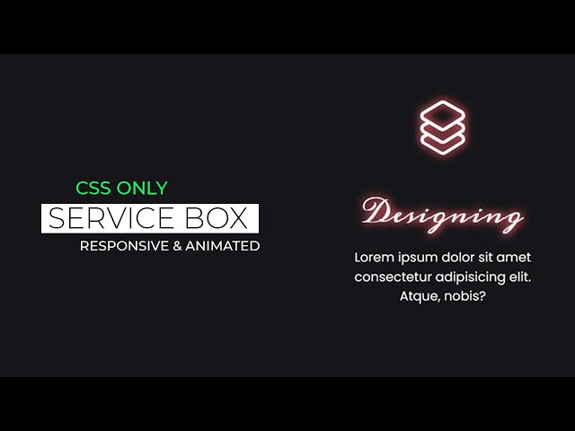 Animated Responsive Service Section Design