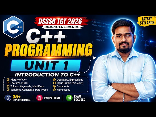 C++ Programming Unit 1 | Introduction to C++ Complete MCQ Practice | DSSSB TGT CS 2026