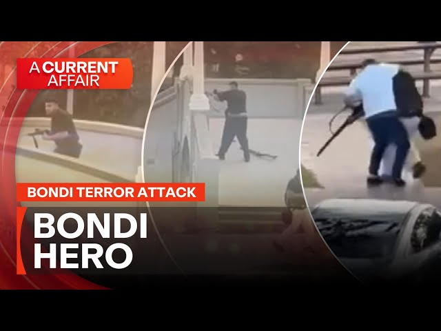 Man who tackled Bondi Beach gunman labelled a hero | A Current Affair