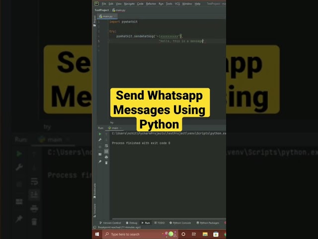 Send Whatsapp Messages Using Python