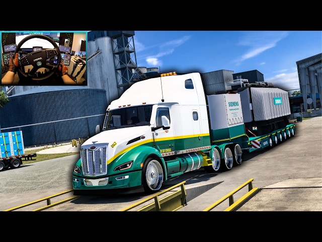 Hauling a GIANT Siemens Transformer Through Louisiana | Peterbilt 579 Heavy Haul – ATS