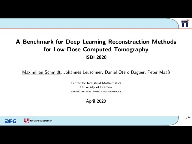 ISBI 2020: A Benchmark for Deep Learning Reconstruction Methods for Low-Dose CT