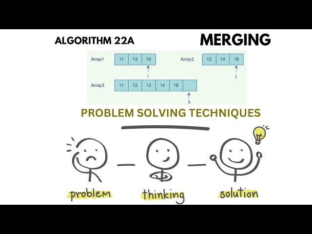 ALGO 22A | ALGORITHM TO MERGE  | PROBLEM SOLVING TECHNIQUES