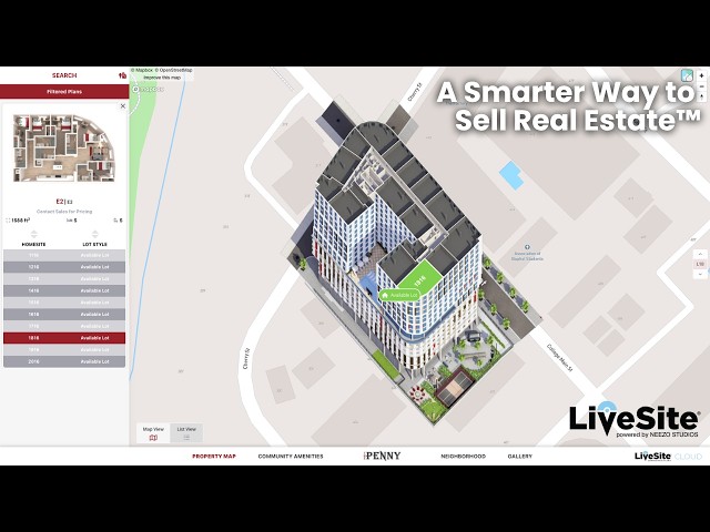 LiveSite® Cloud x The Penny | Interactive Student Housing Leasing Platform