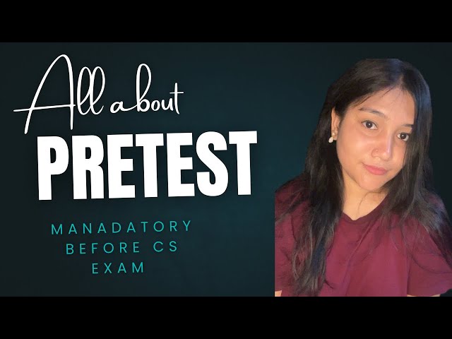 How to do Pretest mandatory step before cs exams | All about pretest #csexecutive