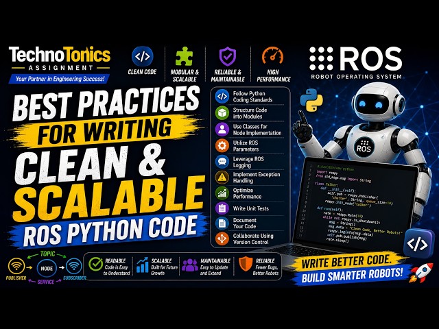 Best Practices for Writing Clean and Scalable ROS Python Code | ROS Python Tutorial | TechnoTonics
