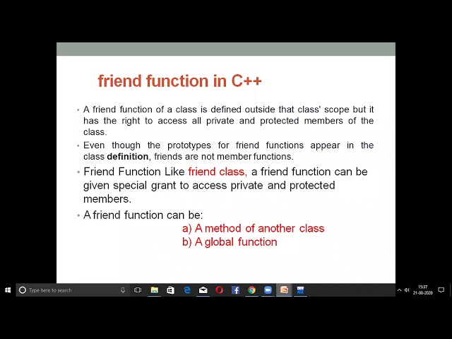 LEC20 FRIEND FUNCTION