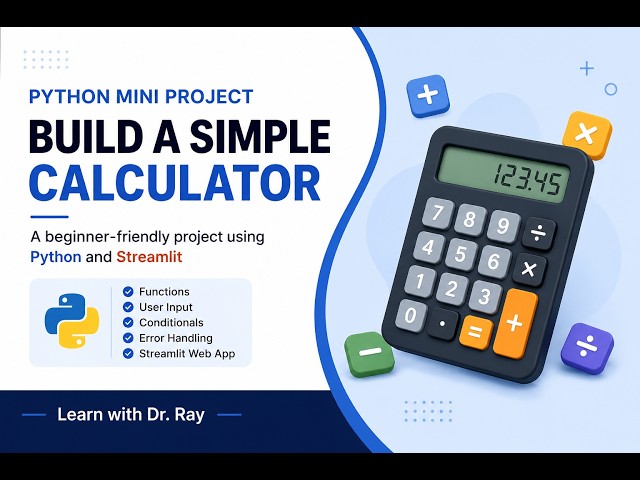 Python Mini Project | Build a Simple Calculator with Python & Streamlit (Beginner Tutorial)