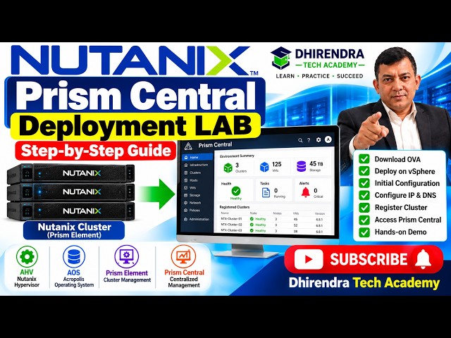 Nutanix Prism Central Deployment LAB | Step-by-Step Installation & Configuration