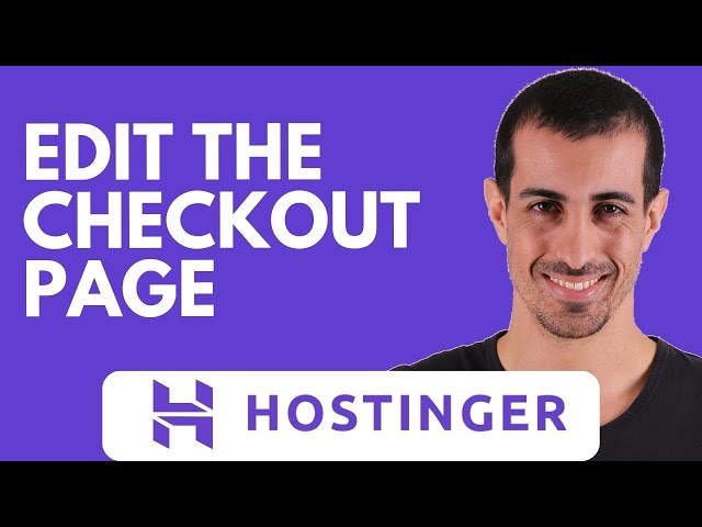 How to Edit the Checkout Page in Hostinger Website Builder