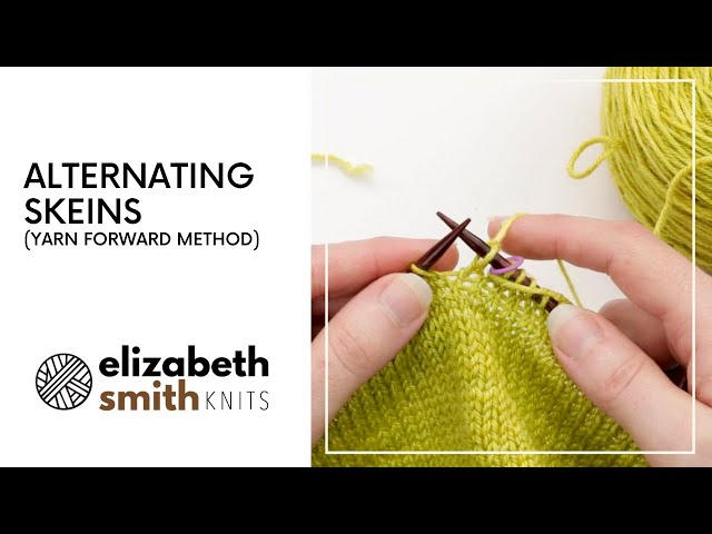 Alternating skeins in the round ("yarn forward" method)