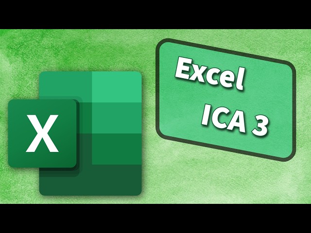 TECH 1010: Excel ICA 03 Walkthrough