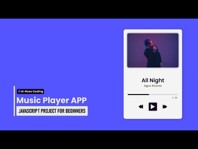 How To Create A Music Player With Pure HTML CSS JS | JavaScript Project For Beginners