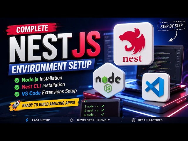 NestJS Environment Setup | Install Node.js, Nest CLI & VS Code (Complete Beginner Guide in Tamil)
