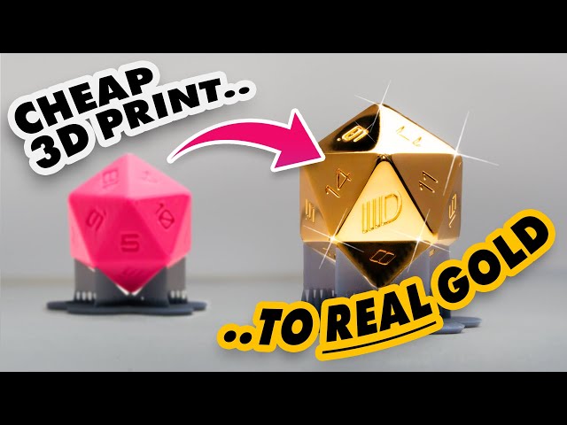 Electroplating Cheap 3D Prints to Real Gold