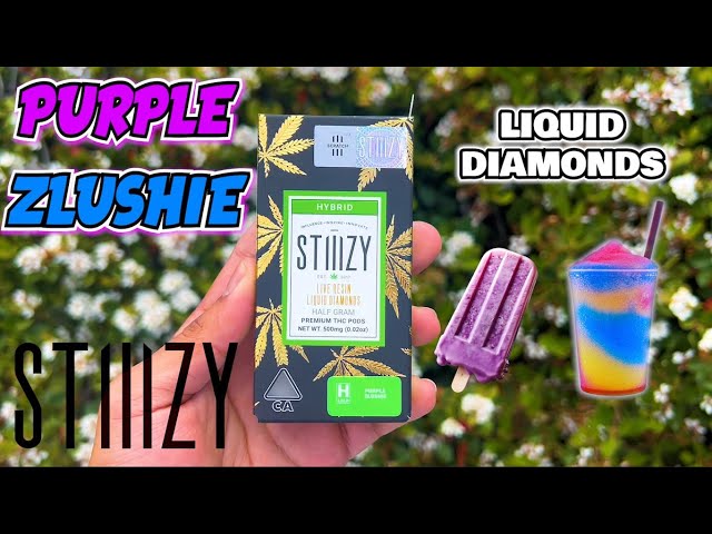 This PURPLE ZLUSHIE Tasted like GRAPE POPSICLES!! Stiiizy Live Resin Liquid Diamonds Pod Review!