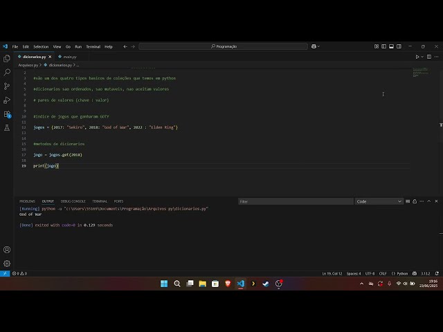 Dicionários em Python - Trabalho de Extensão