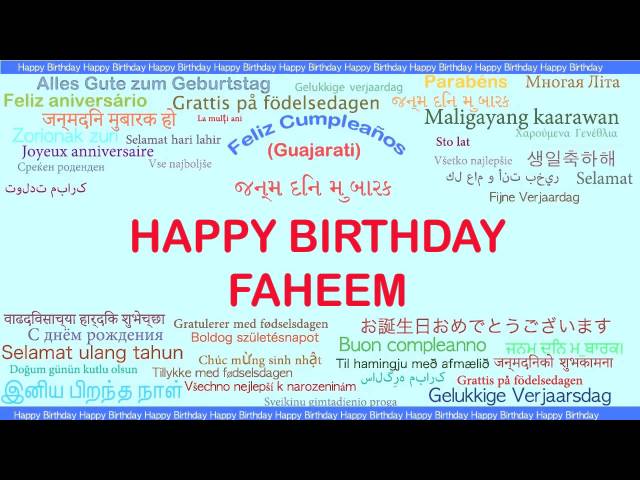 Faheem   Languages Idiomas - Happy Birthday