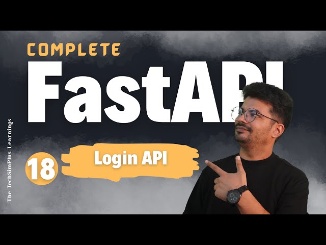 #18 Build Login API with JWT Tokens - User Authentication in FastAPI | Tutorial #fastapi