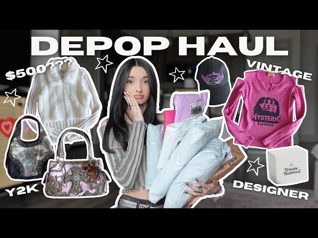 Depop Haul Unboxing + Try On (I spent $500 oops) 💗