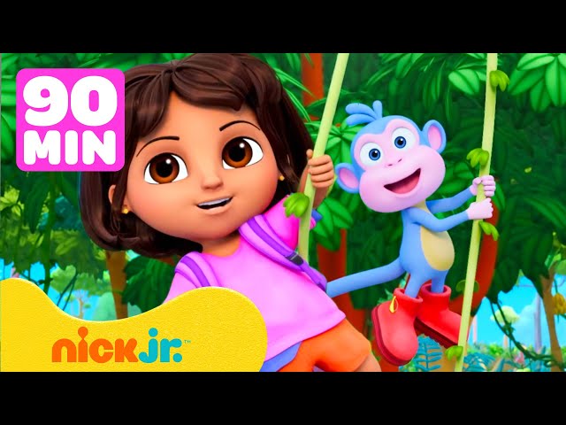 Dora | ¡Dora y Botas se Columpian en Lianas! Y Más Aventuras Selváticas por 90 Minutos! | Nick Jr.