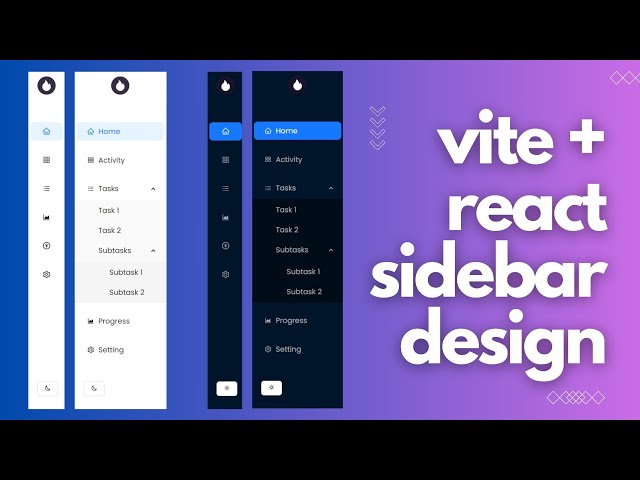 How to create Sidebar in React js |Vite App | Responsive Sidebar Navigation in React with Ant design